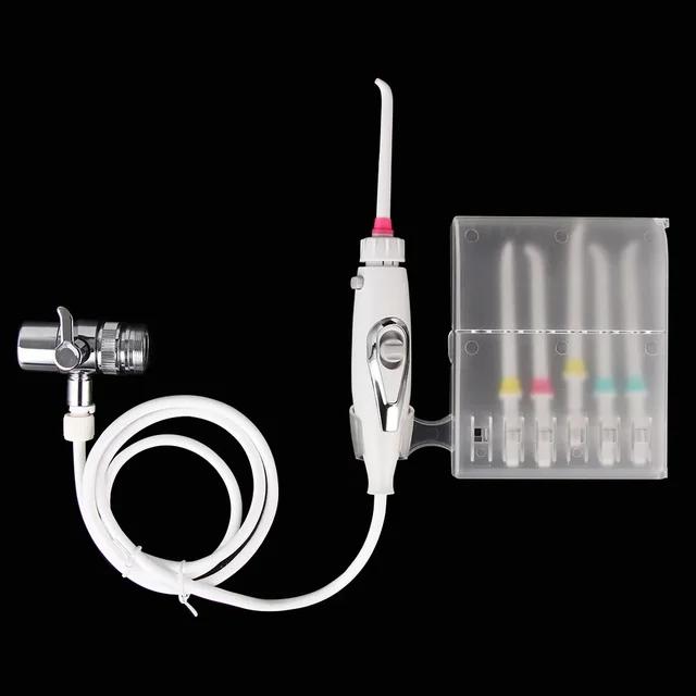 

Dental Water Flosser Faucet Oral Irrigator Floss Dental Irrigator Portable Dental Water Jet Teeth Cleaning Mouth Washing Machine белый