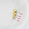 Gold-Plated Frosted Beads: Color-Retaining Sand Gold Spacer Beads for Jewelry Making.