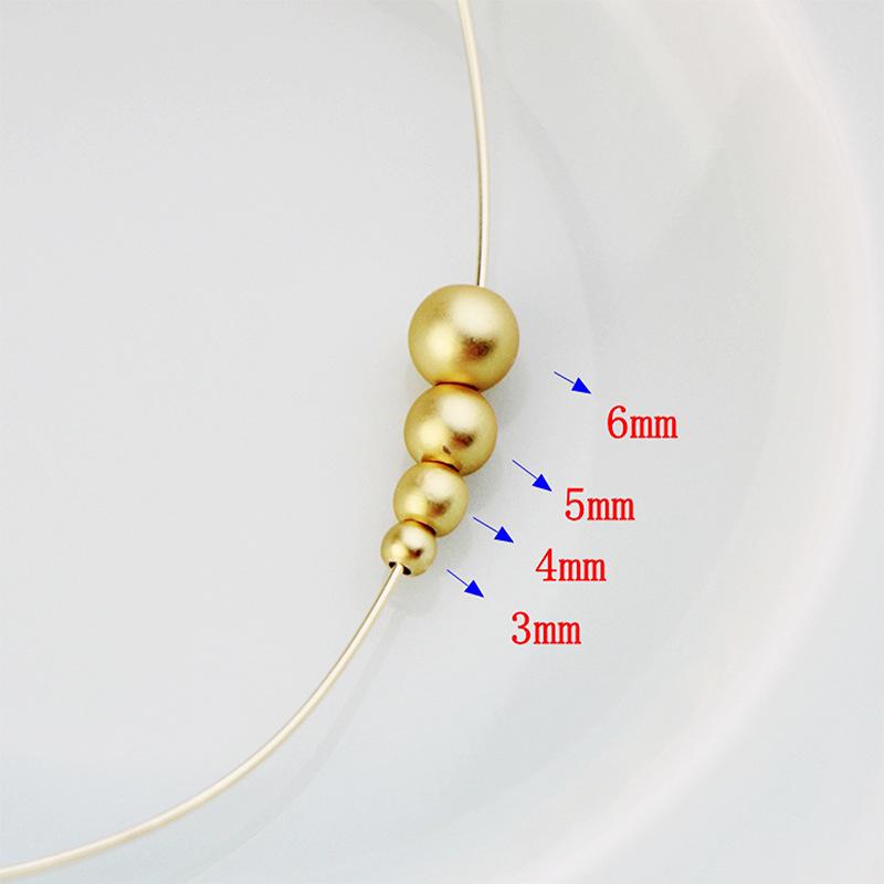 Gold-Plated Frosted Beads: Color-Retaining Sand Gold Spacer Beads for Jewelry Making.