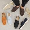 Fashion Handmade Leather Mens Loafers Fashion Design Sneakers Comfy Man Walking Flats Slip on Handmade Footwear Breathable Casual Shoes