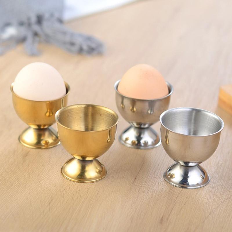 4Pcs Stainless Steel Soft Boiled Egg Cups Holder Tabletop Cup Kitchen Tools Sets