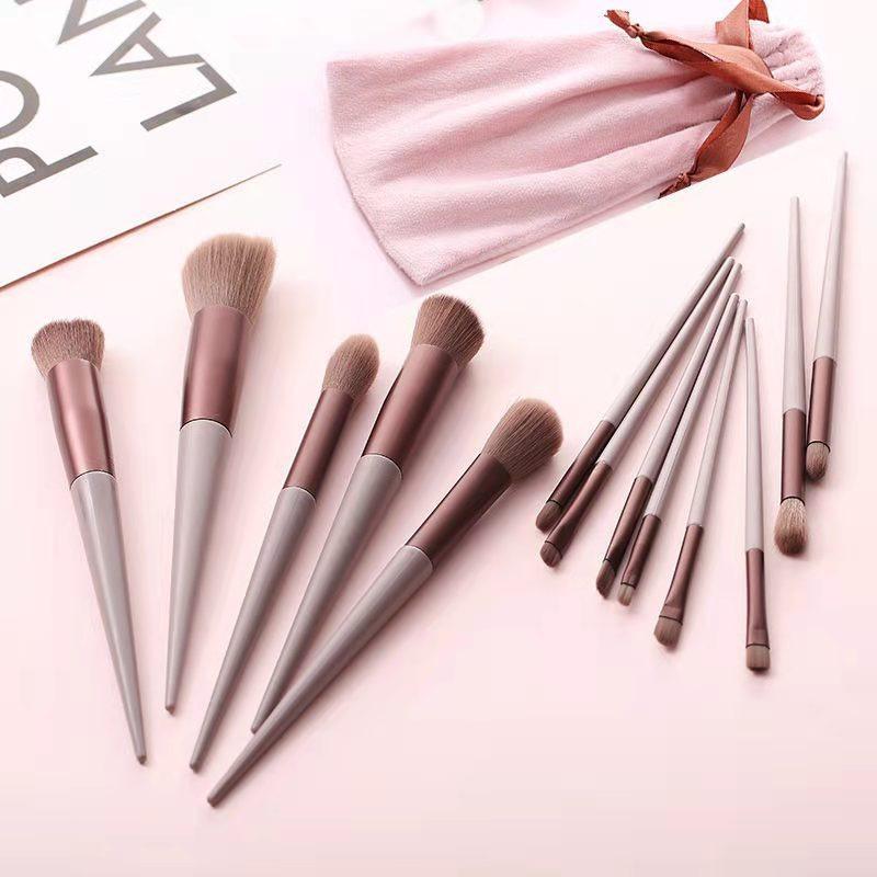 14 Pieces Soft-bristled Makeup Brush Set, Eye Shadow Powder Brush, Complete Makeup Set for Beginners