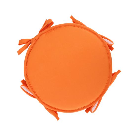 Round Chair Seat Pad Solid Color Seat Cushion 15 Inches Circular Chair Cushion with Straps for Indoor Outdoor Garden Patio Office Use