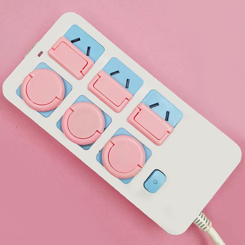 

Детская защита от ударов, защитная крышка для розетки, защитный кожух для детской розетки, изолированный блок питания, защитный разъем для защиты детей, безопасная вилка 3 plugs розовый