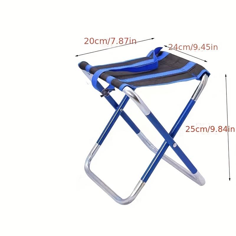 1PC Lightweight Aluminum Alloy Folding Stool Small Horse Tie Outdoor Portable Folding Small Bench Fishing Small Stool Ideal for Camping