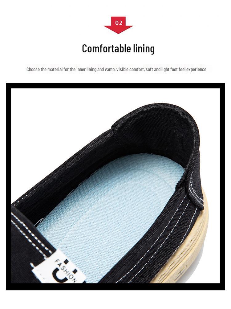 Men's Summer Breathable Slip-On Canvas Shoes - Casual, Fashionable, and Comfortable