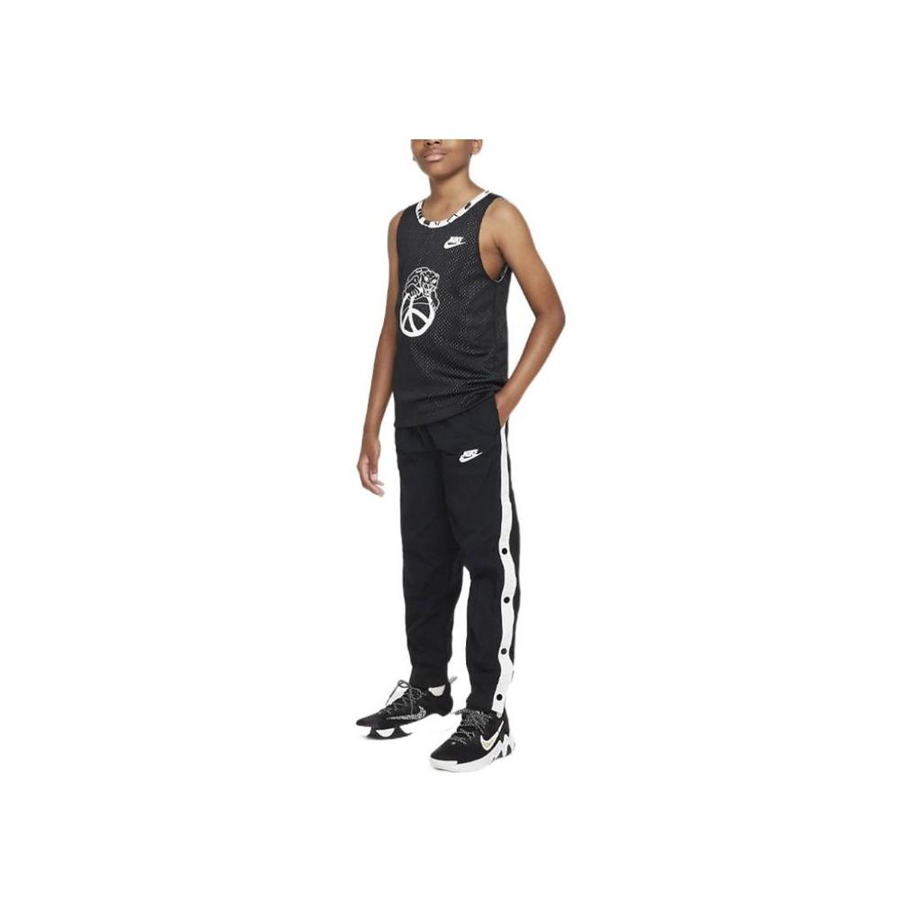 Nike Logo Cuffed Casual Knit Sports Pants Kids bottoms Black DQ8950-010