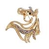 Shining Horse Head Decorative Pin Brooch Premium Alloy Material Crystal Accents Versatile For Daily Occasions Party