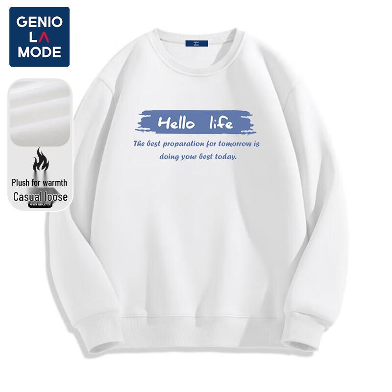 GENIOLAMODE Men's Streetwear Heavyweight Crewneck Sweatshirt