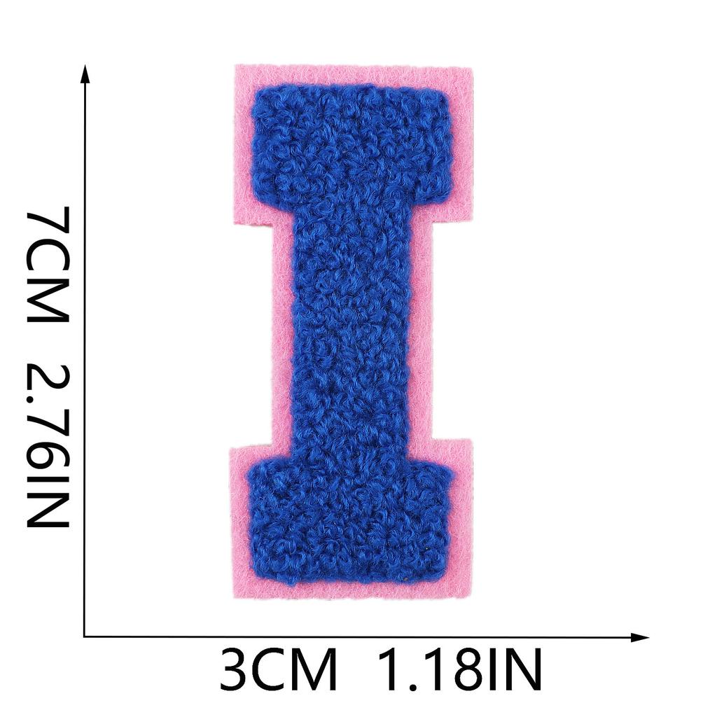 Mixed Color 7Cm Towel Embroidery English Letters Cloth Sticker Clothing Accessories Letter Sticker Computer Embroidery Chapter Boy Ironing Letters