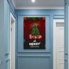Vintage Christmas Metal Wall Decoration, Holiday Sticker Sign