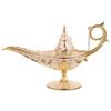 Toyvian Magic Lamp Antique Style Metal Decorative Cosplay Prop Figurine, Object, Ornament, (Gold White)