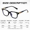 CRIXALIS 2Pcs Square Anti Blue Light Glasses For Men And Women Black & Transparent Frame Unisex Computer Wearing Women Glasses