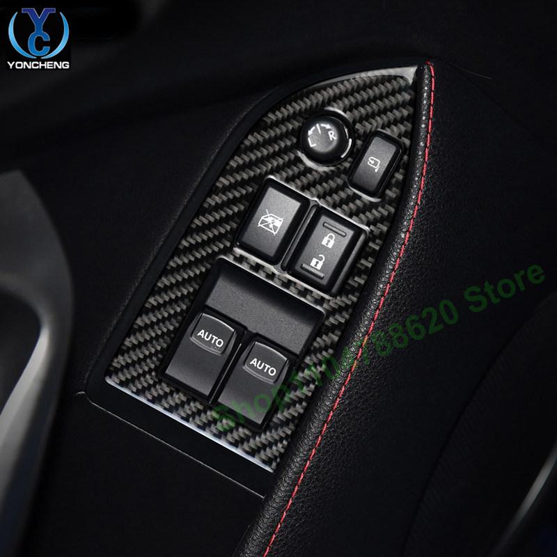For Subaru BRZ Central Control Carbon Fiber Door Panel Steering Wheel Trim Interior Decor Accessories yu0