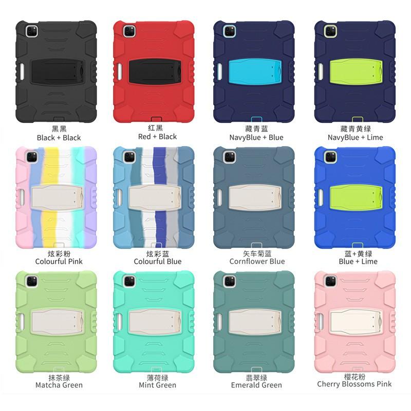 Silicone Full Cover Case With Kickstand IPad Pro 12.9 Inch 11 Shockproof Anti-Slip Heat Dissipation Scratch
