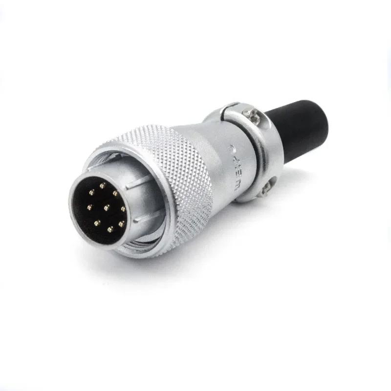 WEIPU WS16 TQ+ZM LED Light M16 Electrical Avaition Connector 2 3 4 5 7 9 10 Pin Adapter Male Plug Female Socket Rear Nut Seat