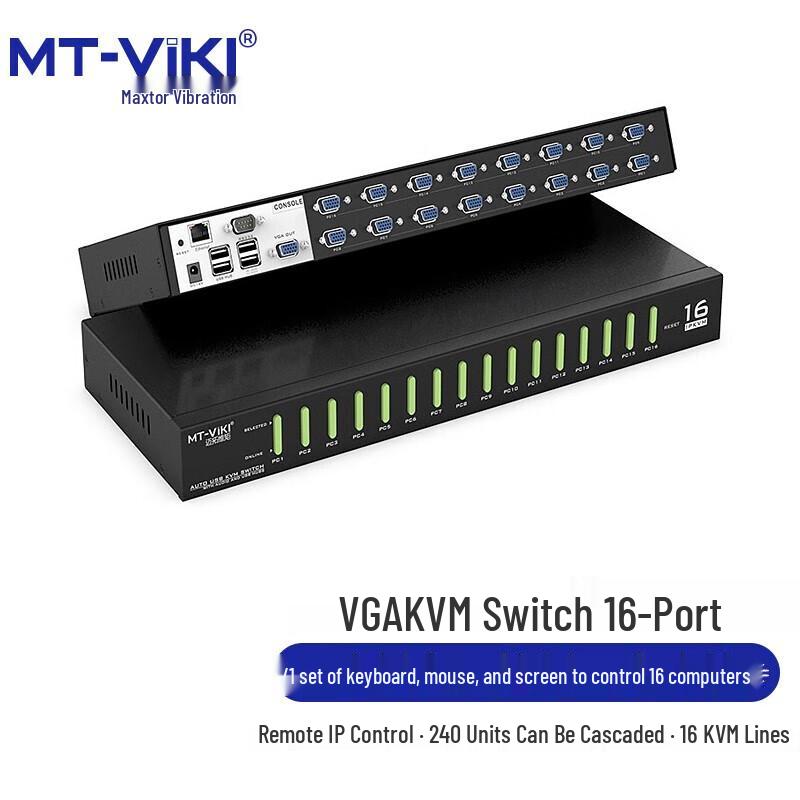 MT-VIKI 16-Port Remote IP KVM Switch
