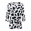 Women's fashion casual print round neck top