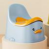Baby Potty Training Toilet Cute Shape Rounded Edges Prevent Slip Comfortable Baby Potty Toilet for Baby Toddler Blue