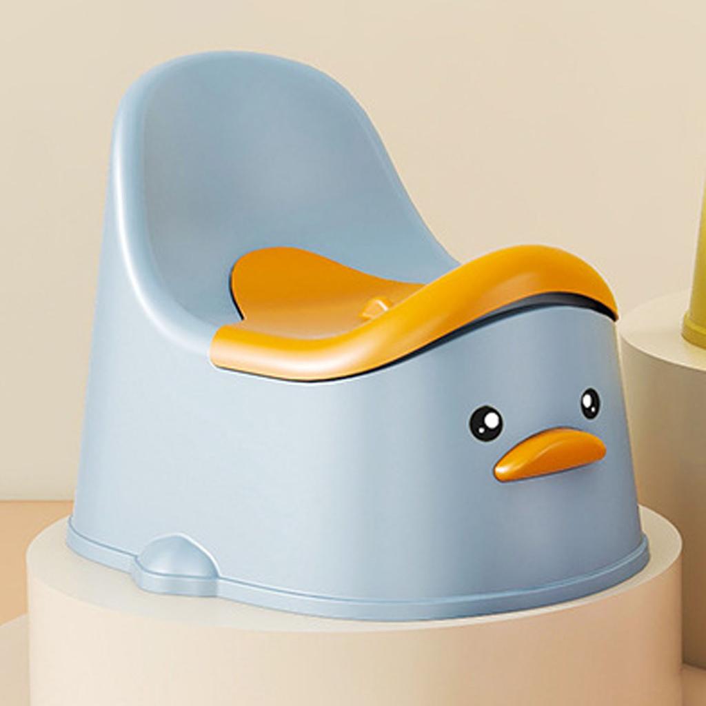 Baby Potty Training Toilet Cute Shape Rounded Edges Prevent Slip Comfortable Baby Potty Toilet for Baby Toddler Blue