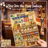 Stress‑relief 3D Miniature Scene Stickers Izakaya Scene DIY Cabin Scene Sticker  Toy