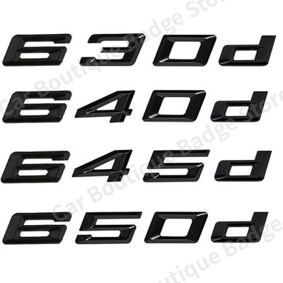 3D ABS Car Rear Trunk Letters Badge Emblem Styling Decals Sticker For BMW 6 Series 650d 630d 640d E63 E64 F06 F12 F13 G32