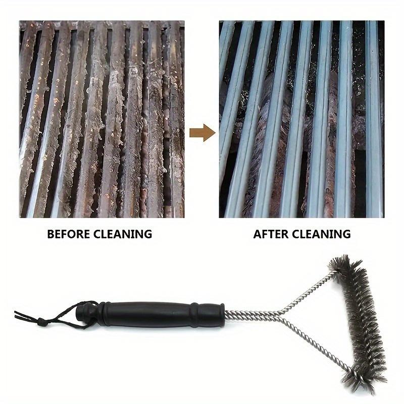 Barbecue Cleaner Long Handle Y-shaped Curling Brush Suitable for Outdoor Barbecue Stainless Steel Brush Non Stick Cleaning Brush