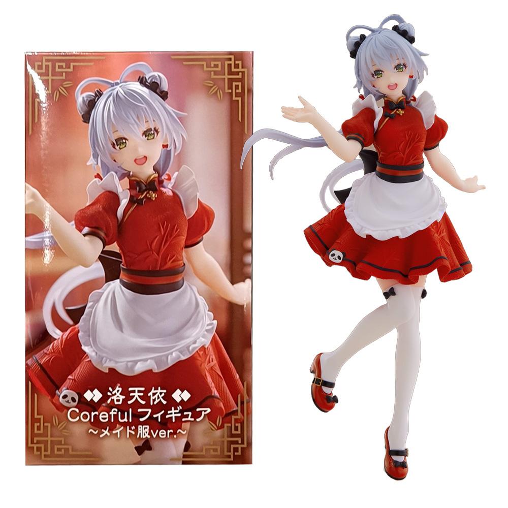 21CM Anime Vsinger Luo Tianyi Coreful Figure Maid ver Red Cheongsam Maid Outfit Anime Model Toy Gift Collection Action Figure No box