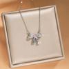 Light Luxury Copper-Inlaid Diamond Necklace for Women – Exquisite INS-Style Clavicle Chain