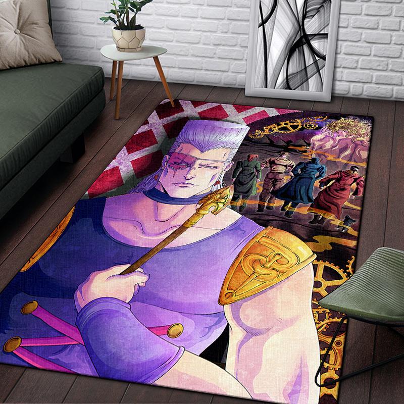 Jojo Anime piękny obraz dywan do salonu duży dywanik czarny miękki dywan maty do dekoracji domu dywaniki Boho piknik