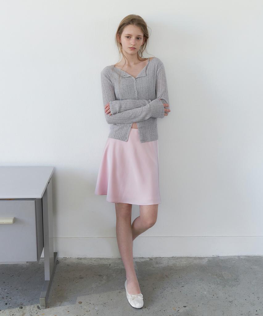 Retera Silky Flare Satin Skirt
