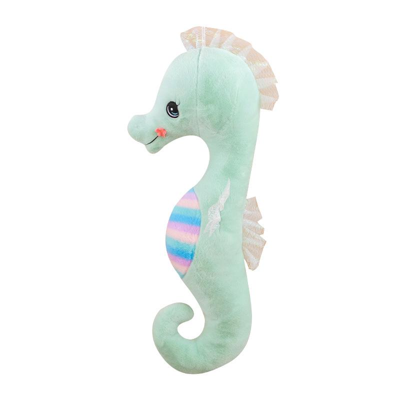 

Плюшевая игрушка Морской конь Красочная Игрушка для Сна Подушка для Ног Кукла Украшение Комнаты Подарок Детям 50cm/19.69in зелёный