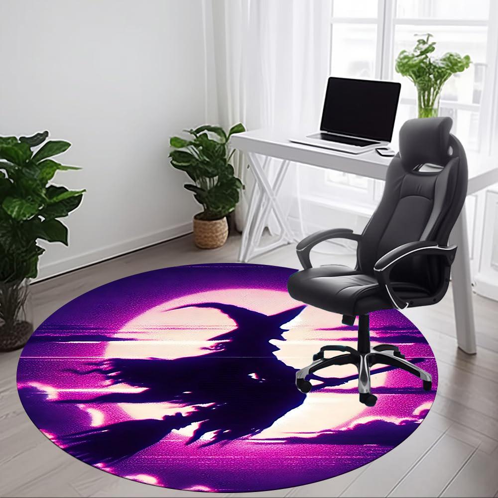 1pc Witch Moon Office Round Area Rug, Under Office Chairs Bedroom Living Room Home Decor, Room Deco, Available In Various Sizes