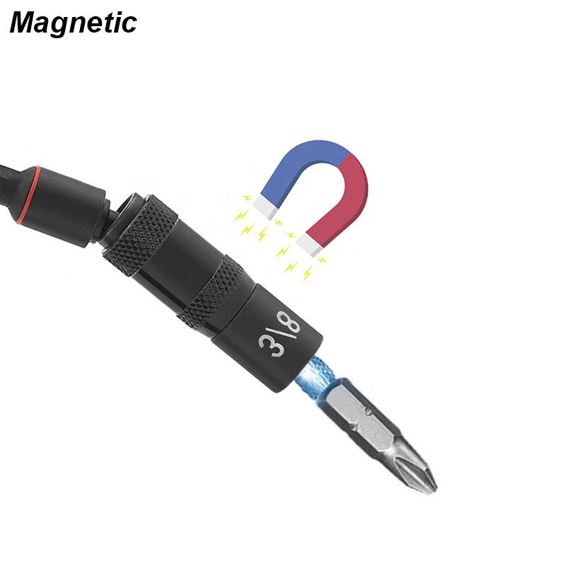 1/4 3/8 5/16 Universal Magnetic Sleeve Socket 1/4" Hex Screw Drill Tip Quick Change Holder Guide Drill Bit Screwdriver Pivot