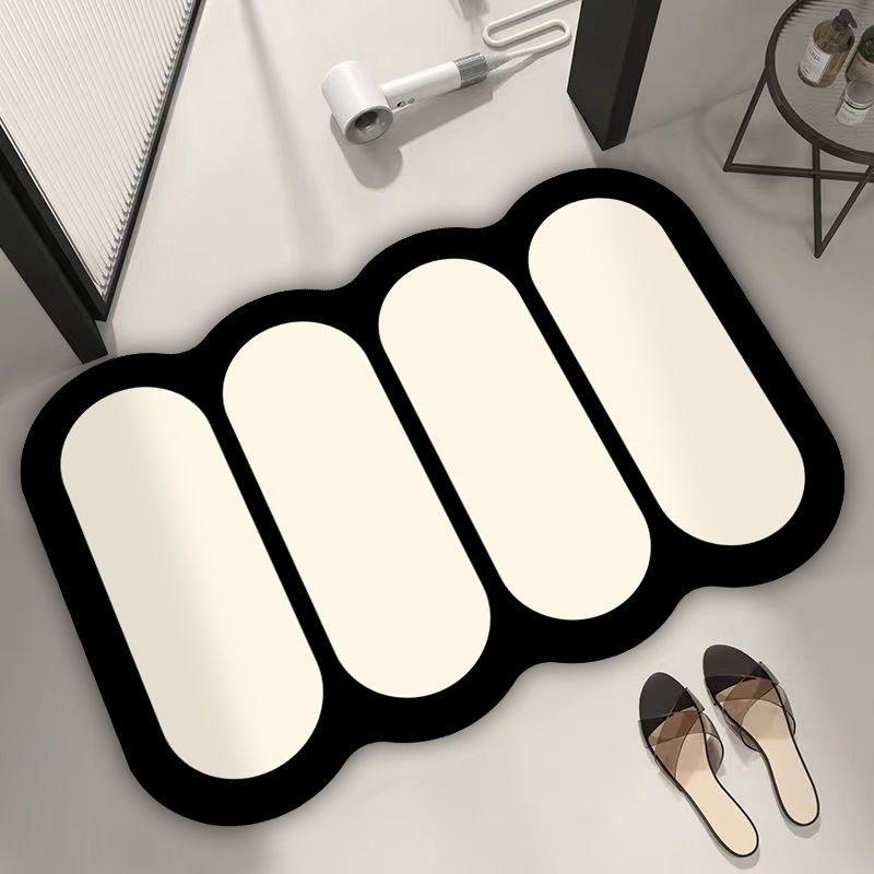 Bathroom Diatom Mud Floor Mat, Toilet Absorbent Mat, Door Non-slip Floor Mat, Household Dirt-resistant Simple Bathroom Floor Mat
