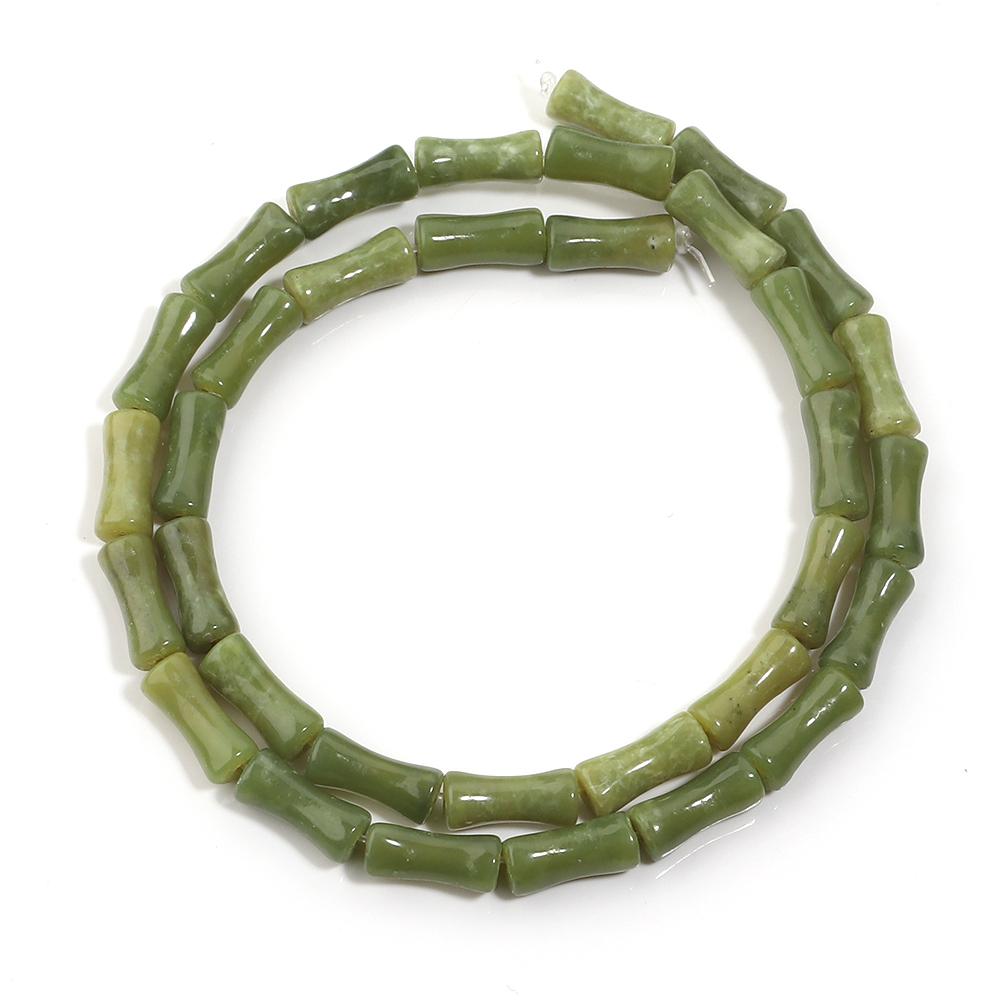 

Apx 32pcs 5x12mm Bamboo Shape Jade Agate Beads Natural Stone Beads Loose Spacer Bead For DIY Jewelry Making Bracelet Necklace зелёный