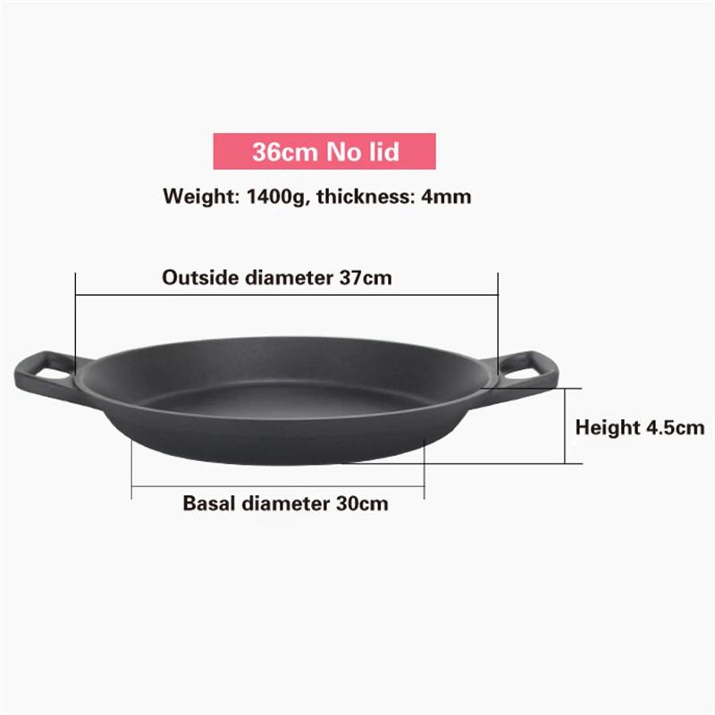Crayfish plate Fried Bun Plate Double Ear Non stick Pancake Pot Steak frying pan pancake pan Flat bottom non stick seafood plate