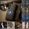 Magsafe Magnetic Flip Leather Wallet Card Phone Case for Samsung Galaxy S26 Ultra S25 FE S24 Plus Wireless Charging Cover Etui