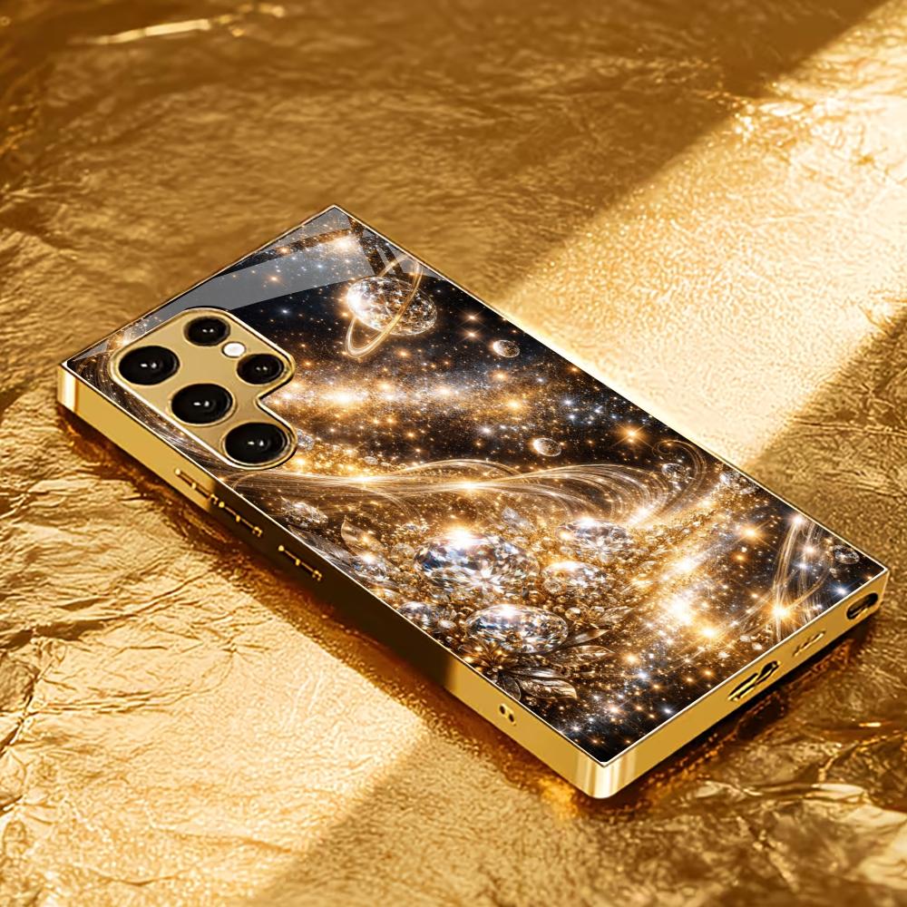 Mlhovina Atmosféra Jednoduchost Prémiové Pokovené Skleněné Pouzdro na Telefon pro Samsung Galaxy S26 S25 S24 S23 S22 S21 FE, Ultra, Plus