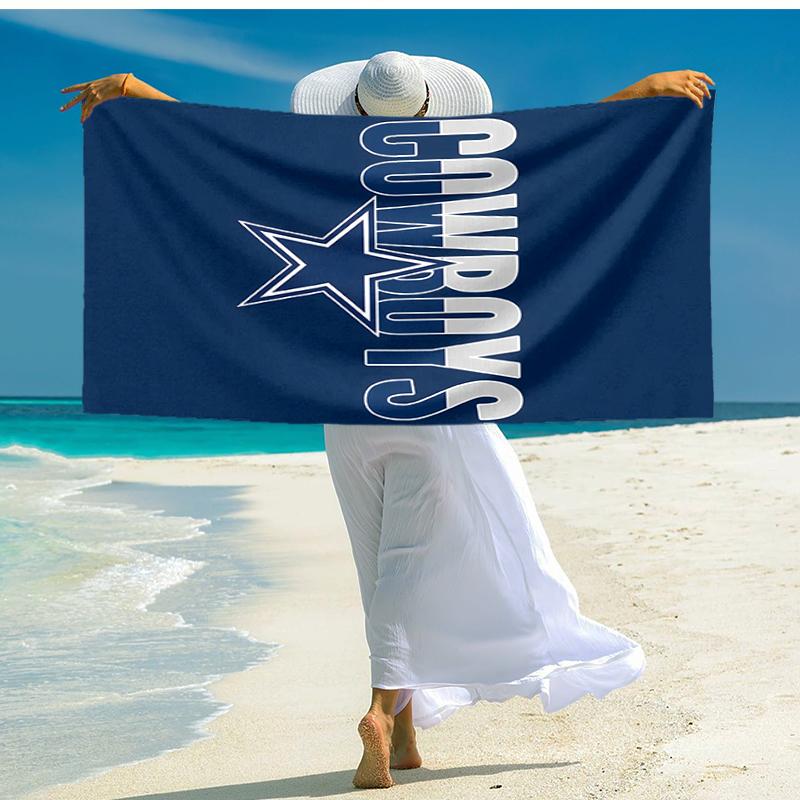 1 Stück Dallas Cowboys Strandtuch, Bequem und Dick, und Schwimm-/Bade-/Picknick-/Campingtuch, Geeignet für Strand am Meer