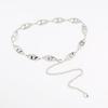 Metal Silver Dletter Chain Waist Chain Adjustable Skirt Versatile Jeans