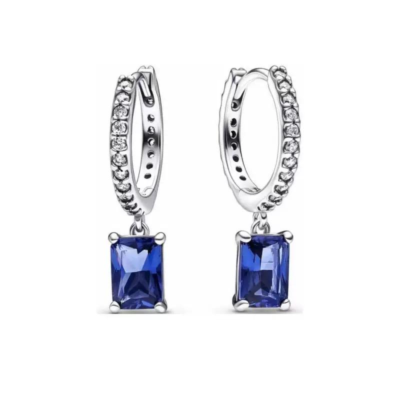 Circle Earrings Zircon Heart Earrings 100% S925 Pure Silver Women's Earrings Jewelry Suitable For Valentine's Day Gifts