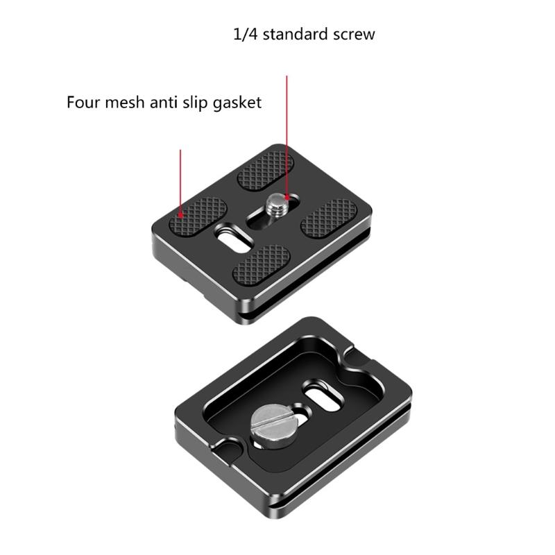 Quick Release Plate, PU50 PU70 Aluminum Alloy Universal 1/4" Quick Release Screw Mount Plate for Photography Tripods