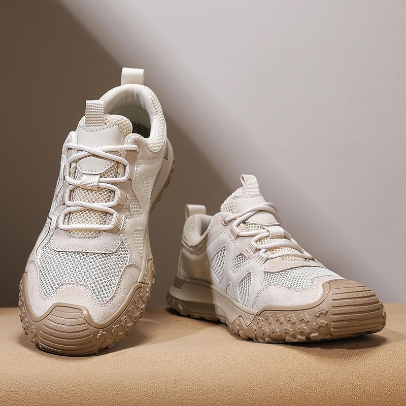 Mode Hohl Herren Freizeitschuhe Atmungsaktive Mesh Sneaker Schnürschuhe Sommer Schuhe Komfort Mann Skate Sandalen Outdoor Wandertrainer