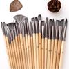 24pcs/set Wooden Handles Acrylic Paint Brushes Set Colorful Watercolor Paint Brush Pen  Adult