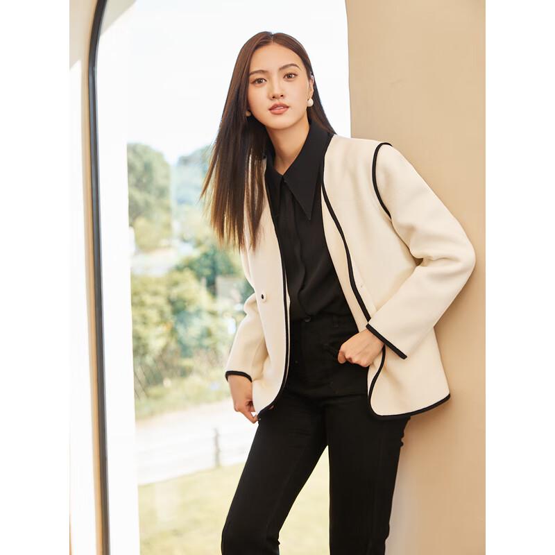 

Женское короткое двустороннее пальто Gejin из мериносовой шерсти, осень 2024 M