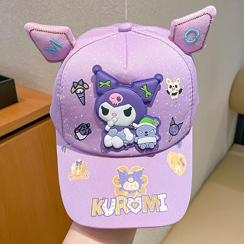 MINISO Kuromi DIY Baseball Cap Colorful Spring and Summer Hat Duckbill Hat