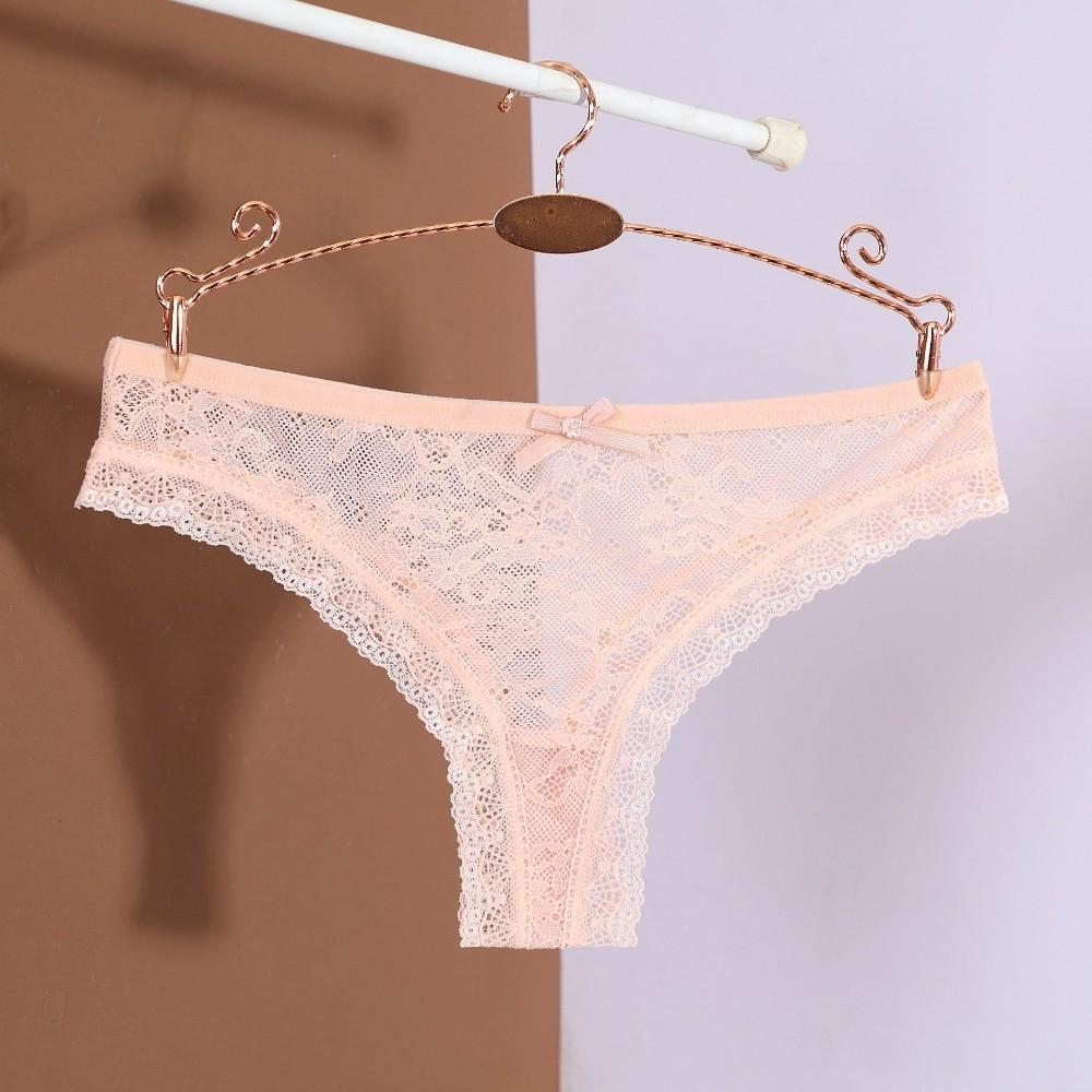 Transparent Mesh Briefs Women Low Waist Romantic T Panties Mesh Sheer Lace Thong Ladies Girls Gift