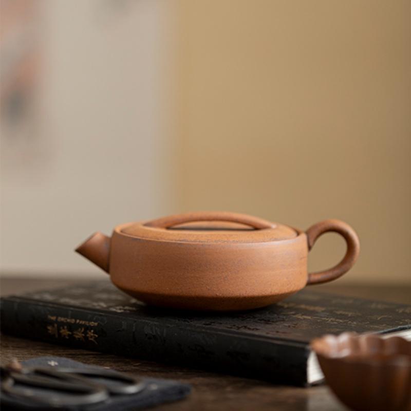 

Old Rock Mud Rough Pottery Shape Tea Pot Retro Teapot Tea Kettle Tea Ceremony Tea Making Single Pot Tea Ceremony