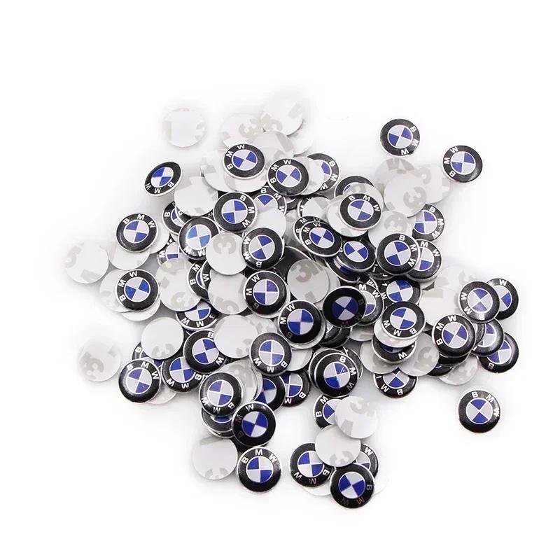 

50 ШТ. 14 мм Значок автомобиля Эмблема наклейка на ключ автомобиля декоративная наклейка для Bmw e46 e90 e60 e39 f30 e36 f10 f20 e87 e92 e30 e34 X1 X3 X5 чёрный